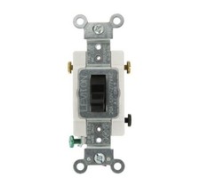 Lot of 2 Leviton Commercial Grade Toggle 3-Way Quiet Switches, Brown 20A-120/277