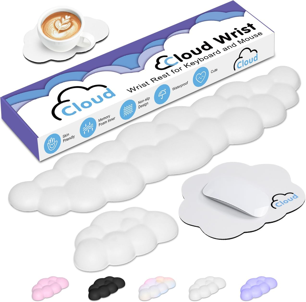 Cloud Wrist Rest Keyboard,  Cloud Palm Rest Keyboard Rest Desk Cloud Wrist Pa...