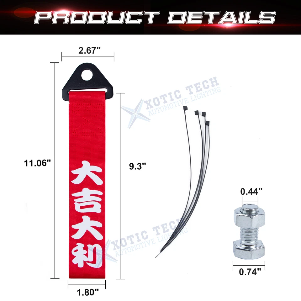 Juego de correas de remolque de carreras con acabado de nailon duradero para Mercedes-Benz Porsche Foto 3 de 4