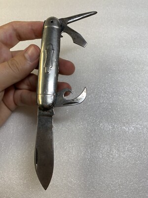 VINTAGE HAMMER BRAND KAMP KING FOLDING POCKET KNIFE MADE IN USA 1945-1955 