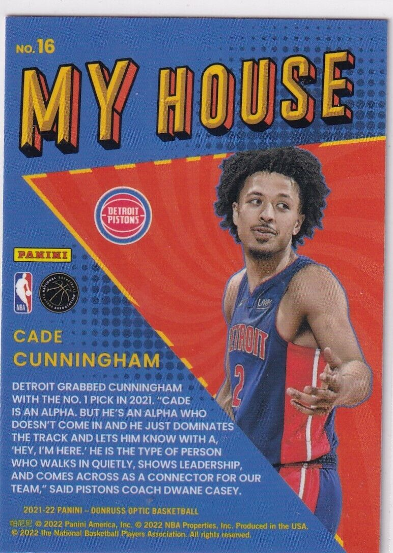 NBA DONRUSS OPTIC 21-22 ケイド・カニングハム NBA DONRUSS OPTIC 21
