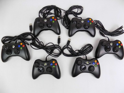 Like New Genuine Microsoft Xbox 360 / PC Black Wired Controller 100% Tested! - Afbeelding 1 van 4