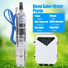 3" Solar  Submersible Bore Hole Deep Well Water Pump MPPT controller KIT 500W!!