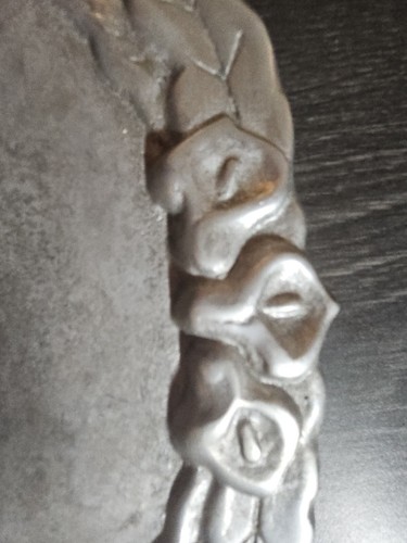 9" x 5 3/4" Floral Pewter Tray - Picture 3 of 8