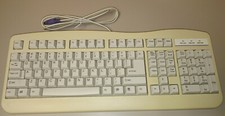 AOpen KB-823 PS/2 PS2 107 Key Windows Keys Keyboard Early 2000s Short Cable