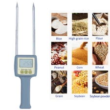 Portable Grain Moisture Meter Tester 5-35% for Hay Peanut Corn Oats Sorghum