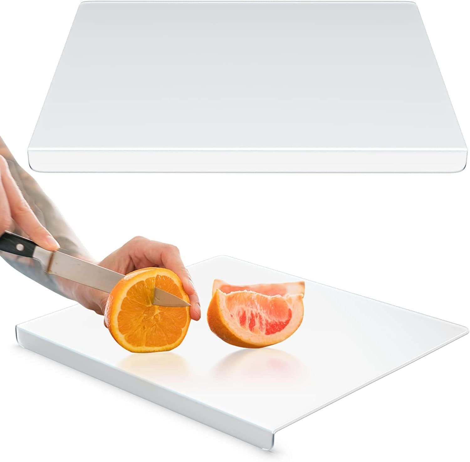 Clear Cutting Board For Kitchen With Lip With Non Slip 24" Wide X 18" Long Azm D