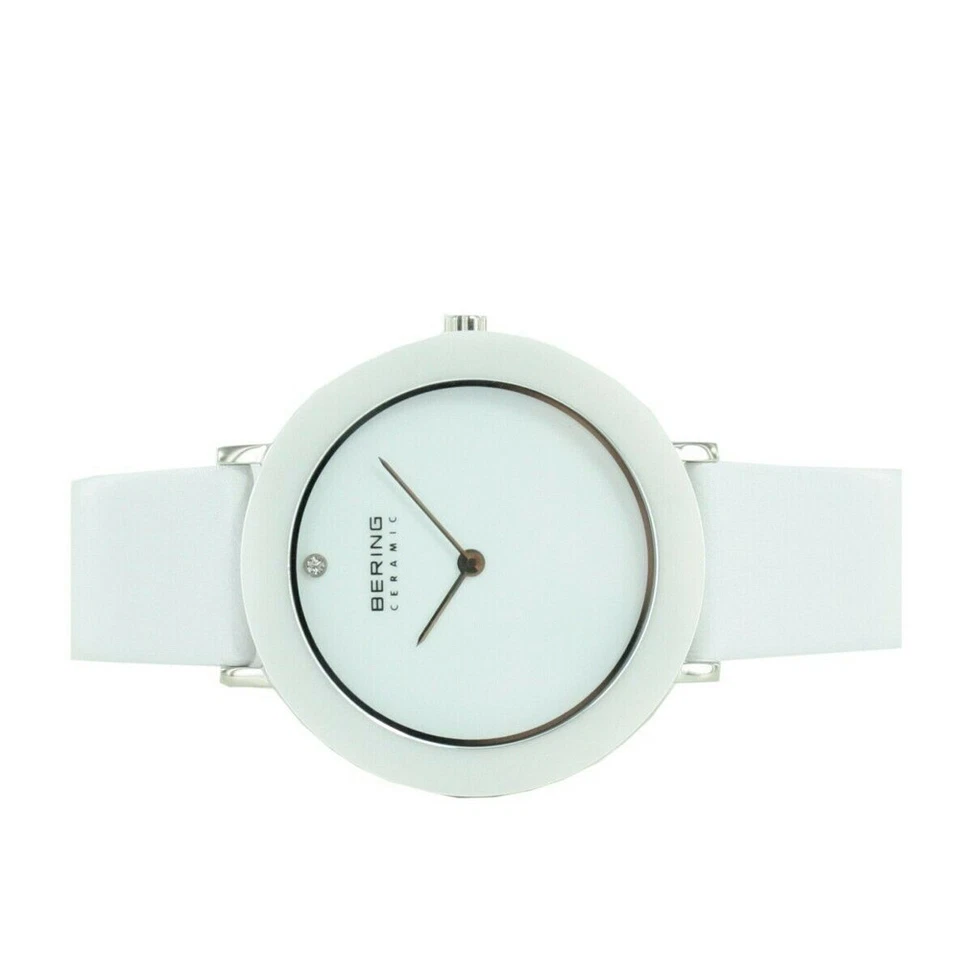 Bering Time Ceramic Stainless Steel Case & White Strap Women's Watch. 11435-654 - Image 2 of 4