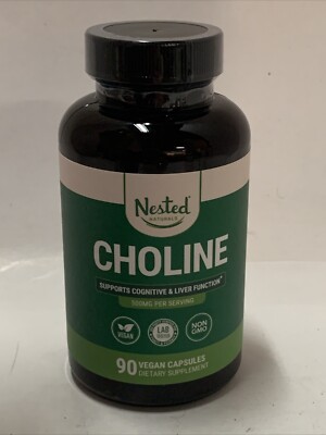Nested Naturals Choline Bitartrate 500Mg High Potency Choline Supplements 10/26