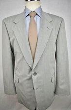 1976-1994 Nick Hilton Collection Gray Wool Blend Two Button Two Pc Suit Sz: 43R