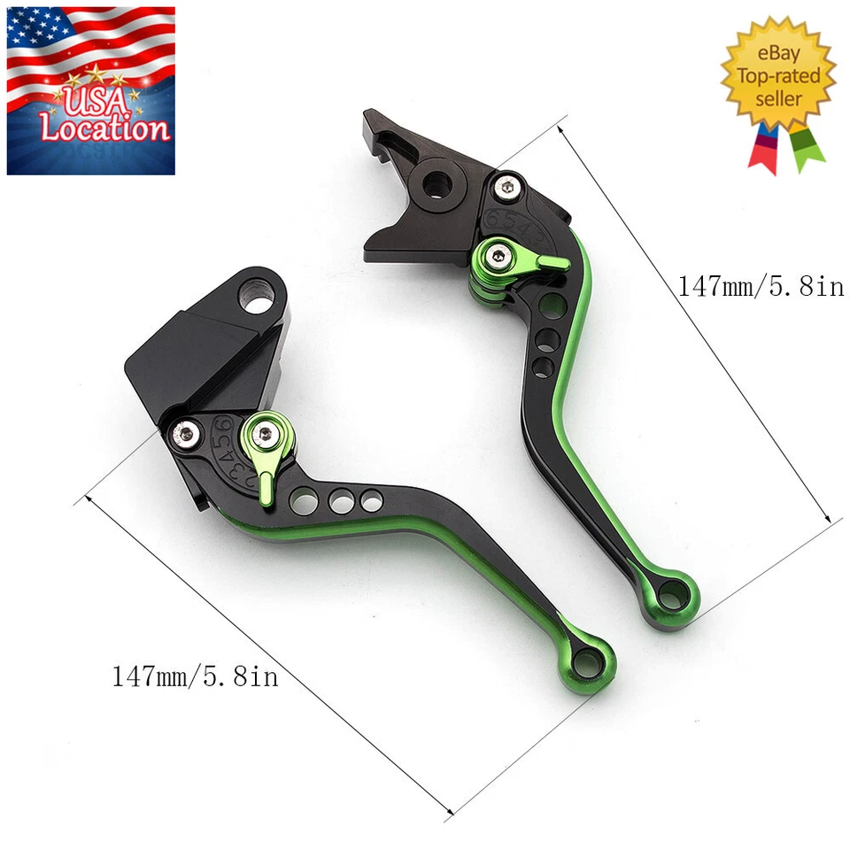 Palancas de embrague de freno cortas CNC para Yamaha XT350 1985-1995 XTZ125 2014-2018 EE. UU. Foto 3 de 4