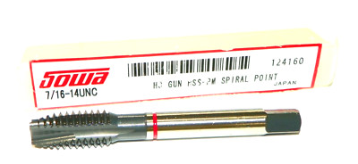 Sowa Tool 7/16-14 H3 Spiral Point Red Ring Tap CNC Style 48 HRC HSS 124-160 ST10