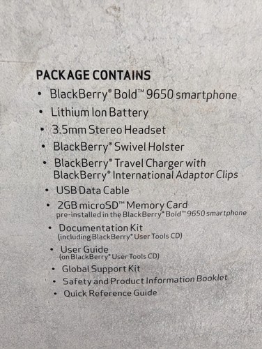 NEW Verizon BlackBerry Bold 9650 Smartphone - Black - Rare - Afbeelding 11 van 12