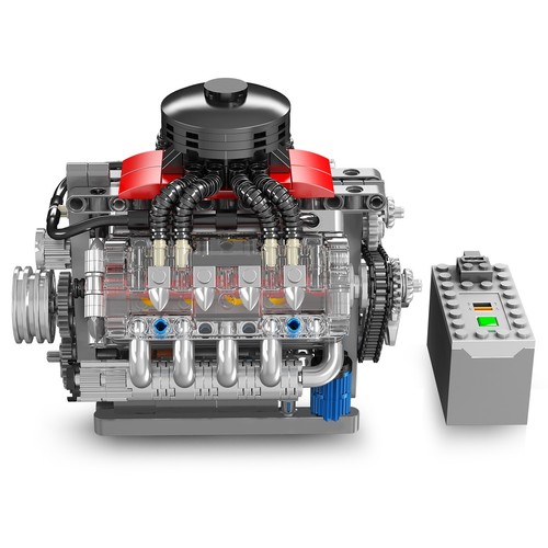 Mould King 10171 V8 Motor Ingeniería Modelo Bloque de Construcción Colección de Juguetes - Imagen 10 de 11