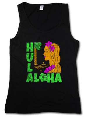 HULA GIRL DAMEN TANK TOP Aloha Island Tiki Bar Sailor Beach Grill Restaurant