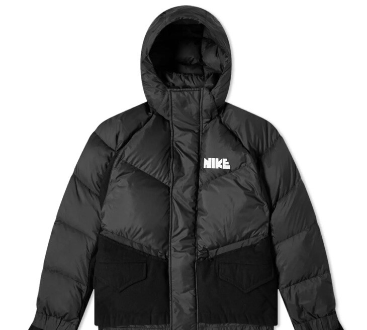 NIKE X SACAI NRG NikeLab Parka Jacket Black Men's Down NIKE X SACAI NRG NikeLab Parka Jacket Black Men's Down