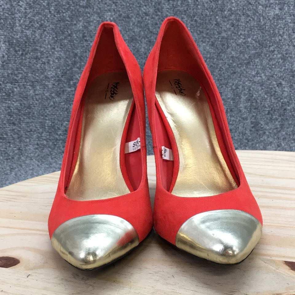 Mossimo Shoes Womens 8 Dress Pumps Red Stiletto Heels Casual Pointed Toe Slip On - Image 4 of 4