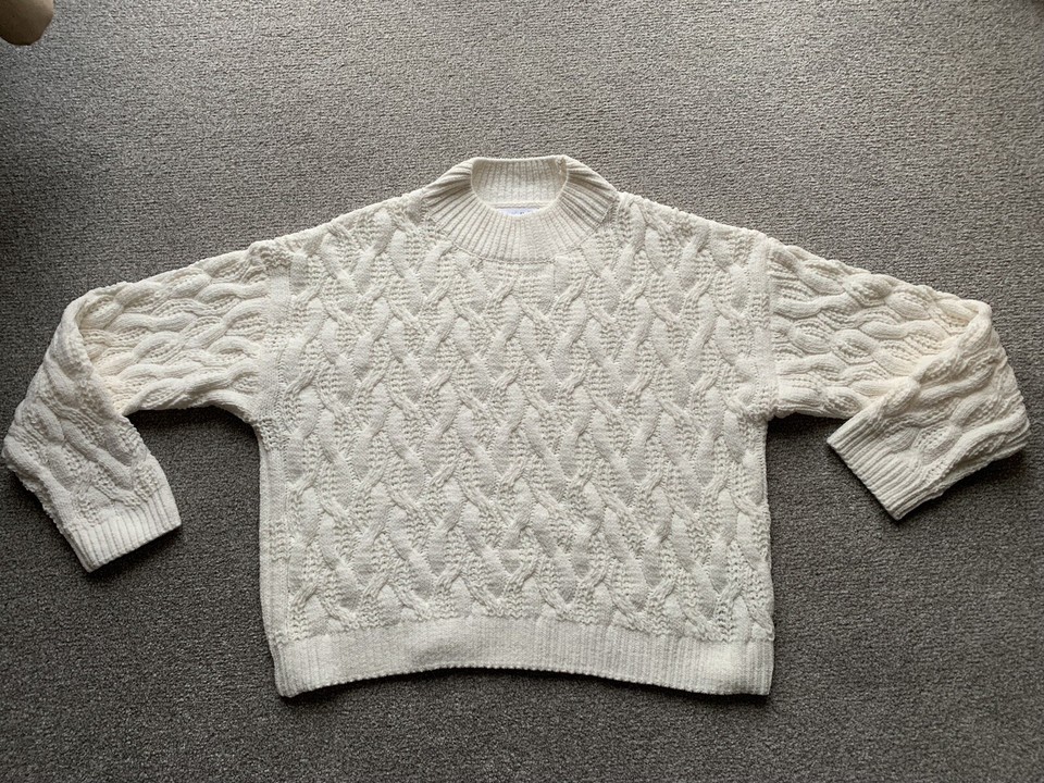 Ladies cream chunky knit Jumper Size 12 BNWOT eBay