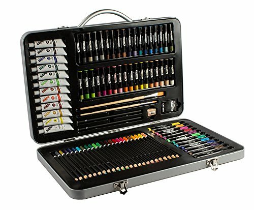 Mont Marte mix Art paint set colored pencil crayons acrylic brush oil painting s  eBay