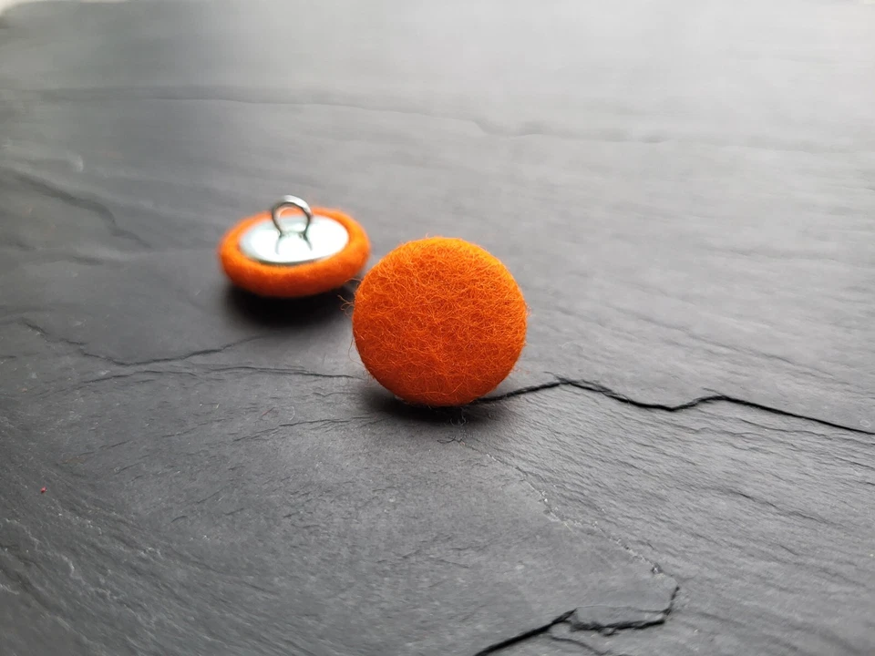100% Wool Felt Orange & Yellow Fabric Covered 14, 19, 23, 25 or 31mm 80+ colours - Image 4 of 4