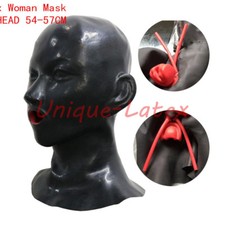 3D mask w ears w red mouth lip facing sheath tongue 15CM nose tube FIT 54-57