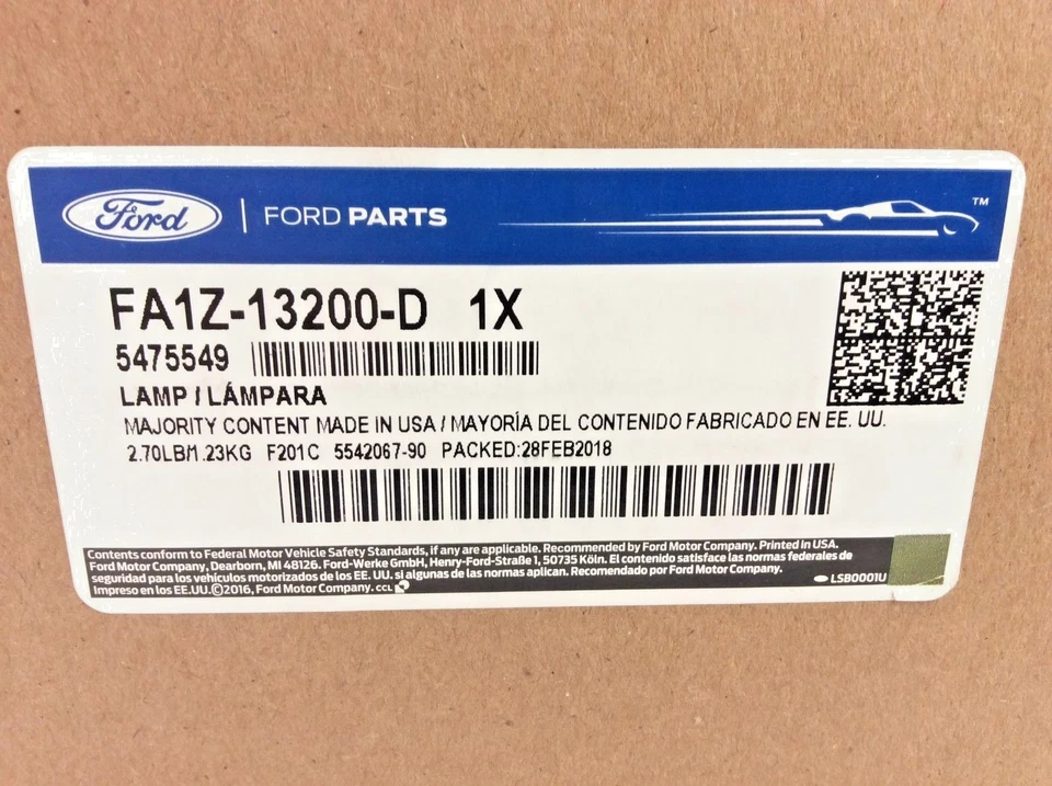 Lincoln MKX 2016-2017 lado del conductor lado izquierdo fabricante de luces lámpara nuevo OEM Foto 4 de 4