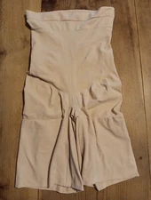 SPANX Women L Higher Power Tummy Thigh Control Shorts Beige #2745 Shapewear NWOT