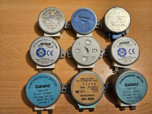 9xSynchronen Motoren für Mikrowelle Drehtellermotor