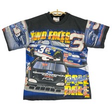 Vintage Chase Authentics Dale Earnhardt Two Faces AOP T-Shirt Mens L USA