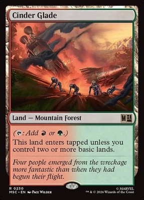 *MtG: 4x CINDER GLADE - Commander Marvel Super Heroes Rare - magicman-europe*