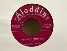 LISTEN 🎶 THURSTON HARRIS LITTLE BITTY PRETTY ONE ALADDIN LABEL DOO-WOP SOUL 45'