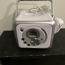 Jensen CD-555 Portable CD, Bluetooth, AM/FM Stereo Silver WORKS