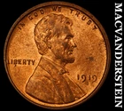 1919-S Lincoln Wheat Cent - RB  Almost Unc / Uncirculated  Lustrous  #i6743
