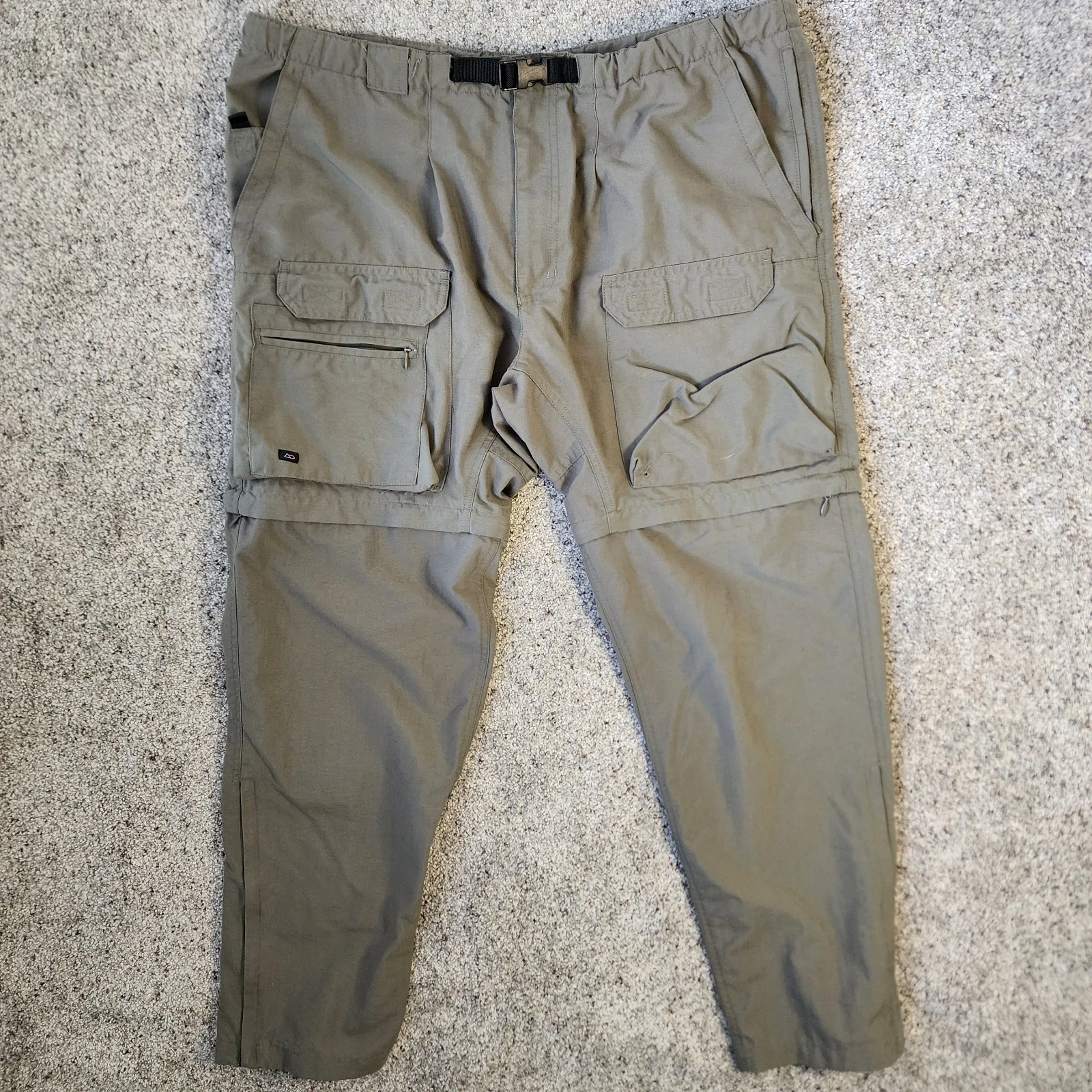 Outersport Convertible Cargo Pants Mens Vintage Green Fishing Outdoor Nylon L EU