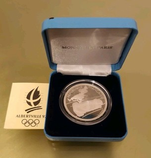 Pièce Jeu Olympiques D'Hiver 92 Albertville En Argent 100 Francs