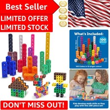 Engaging 100-Piece MathLink Cubes - Perfect for STEM and Homeschool Activities