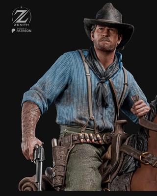 Arthur Red Dead Redemption 2 -  1:8 Scale - UNPAINTED Resin Figure - Fan Art