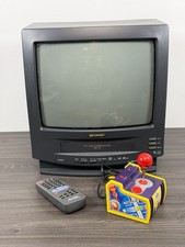SHARP 13VT-j100 TV/VCR Combo, Remote  Namco Plug it  Play Games Console