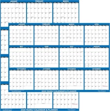 18" x 24" SwiftGlimpse 2026 Wall Calendar Erasable Large Wet & Dry Erase Laminat