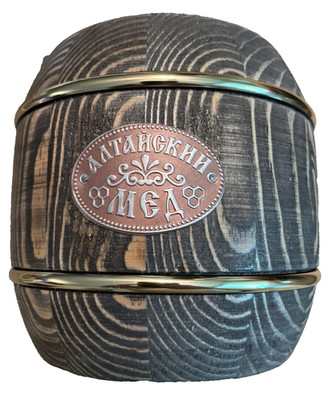 NEW Natural Floral Honey Altai Gold Wooden Barrel, Medovy Kray 1kg/35.27oz