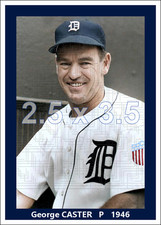 George Caster - 1946 Detroit Tigers - choose a style - colorized print