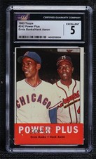 1963 Topps Hank Aaron Ernie Banks Power Plus ( ) #242 CGC 5 HOF x0o