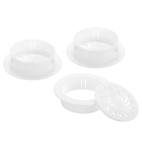 PP Air Conditioning Wall Hole Cover for 4" - 4.3" Diameter Hole, White, 3Pcs