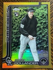 Chase Dollander 2025 Topps Chrome Update Image Variation Gold Refractor 40/50