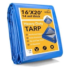 Tarp 16x20 Feet 14 Mil Heavy Duty Waterproof Tarp, Large Multipurpose Cover 