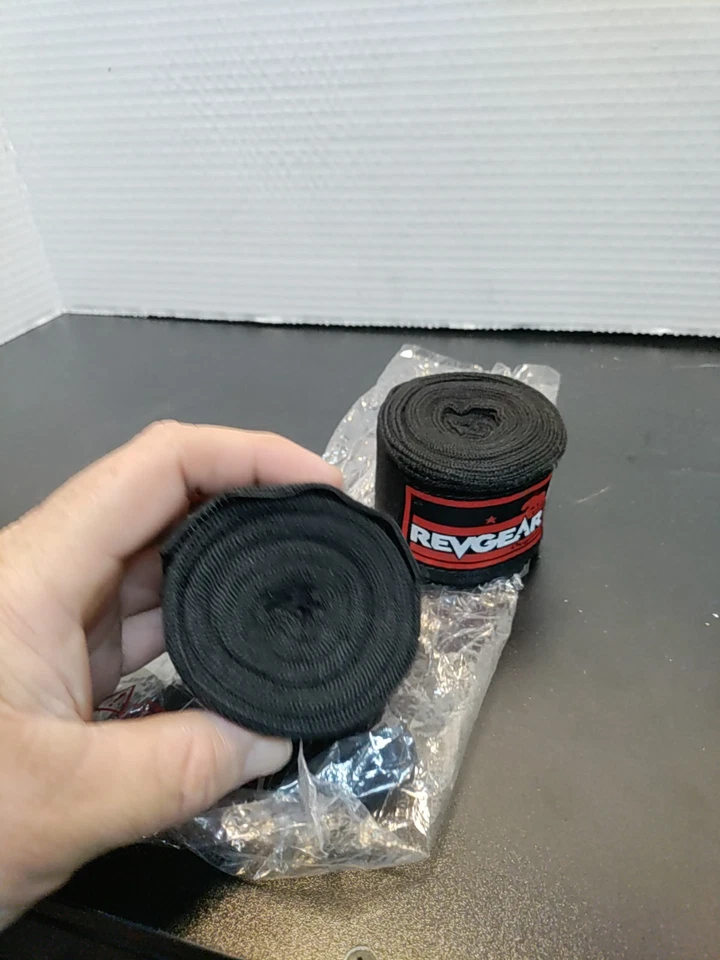 NEW Revgear Boxing 2" Width Elastic Handwraps 180" Length BLACK - Image 4 of 4