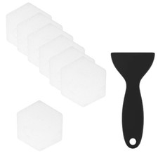 Clear Non Slip Bathtub Stickers, Hexagon Anti Slip Shower Treads with Scraper