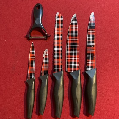 6PCS Kitchen Knife Set Stainless Steel Non-Stick Sharp Knives for Everyday Use