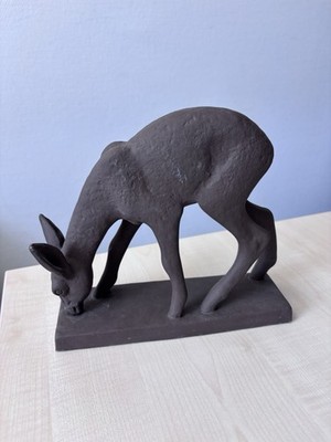 GROSSE  Keramik Figur KARLSRUHER MAJOLIKA  ELSE BACH  REH 
