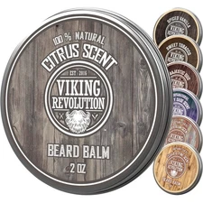 "Viking Revolution Citrus Beard Balm – Beard Butter, 2 fl oz (Pack of 1) "